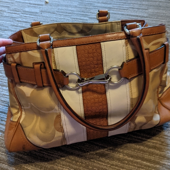 Brown Coach Satchel Bag - Picture 1 of 5